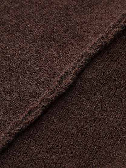 Kuzu Kollu Metal Düğmeli Örgü Üst ve Etek Takımı