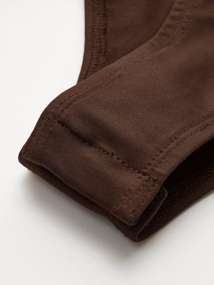 Saten Yaka Uzun Kollu Bodysuit