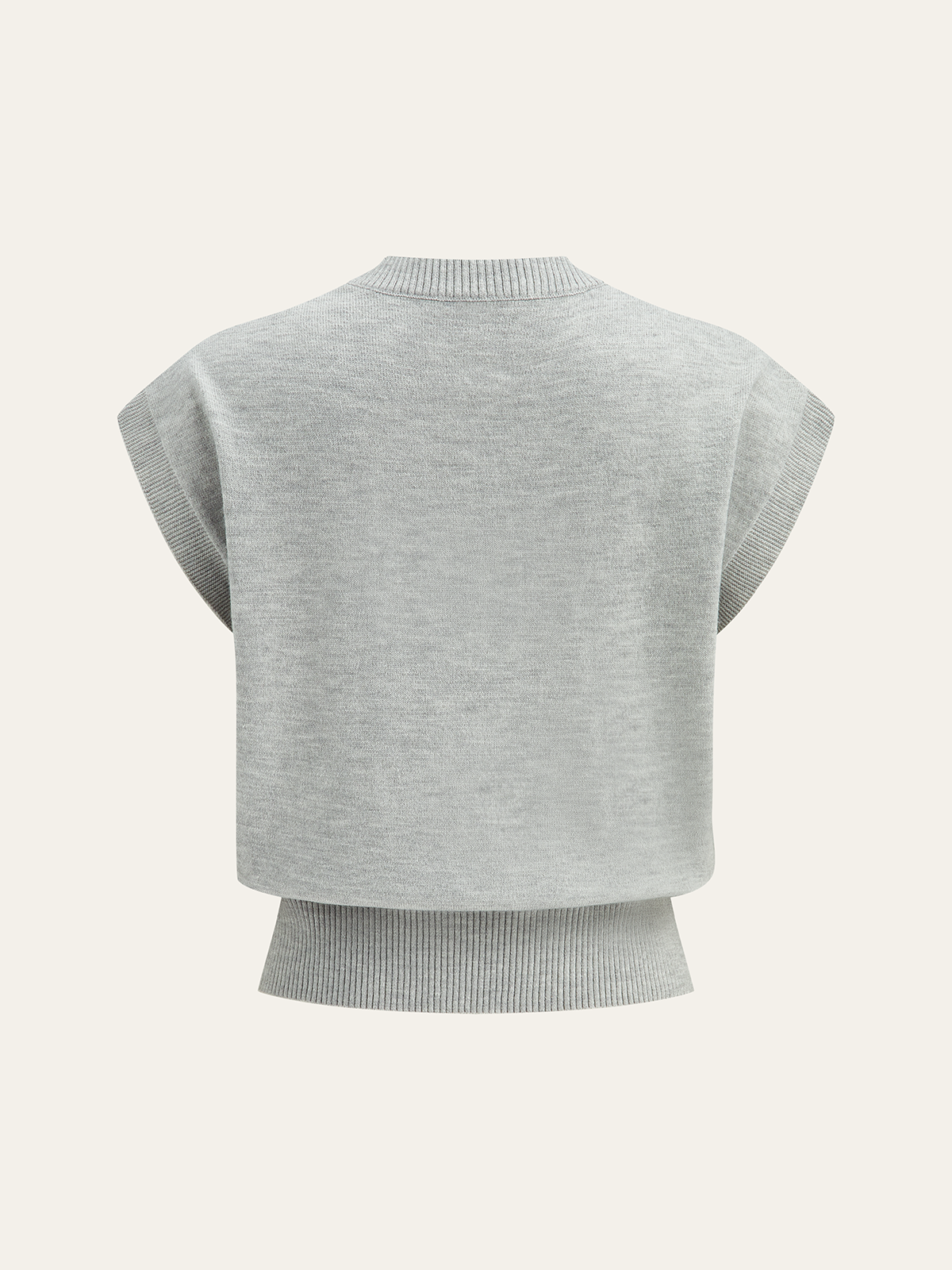 Çiçek Aplikeli Kısa Kollu Örgü Üst