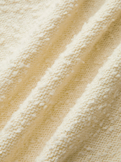 Kontrast Kesim Metal Düğmeli Dokulu Örgü Yelek