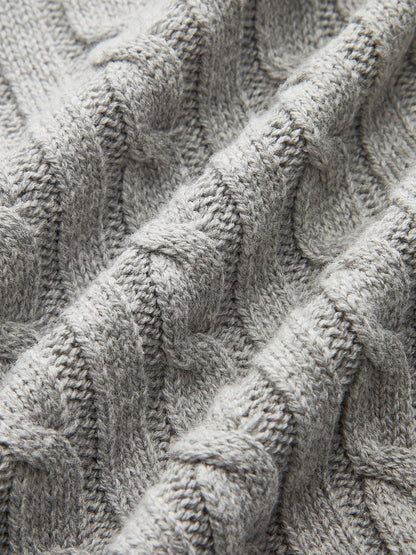 Metal Düğmeli Kot Yaka Örgü Üst