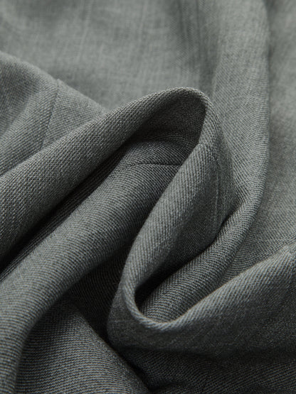 Büzgülü Bel V Yaka Asimetrik Üst