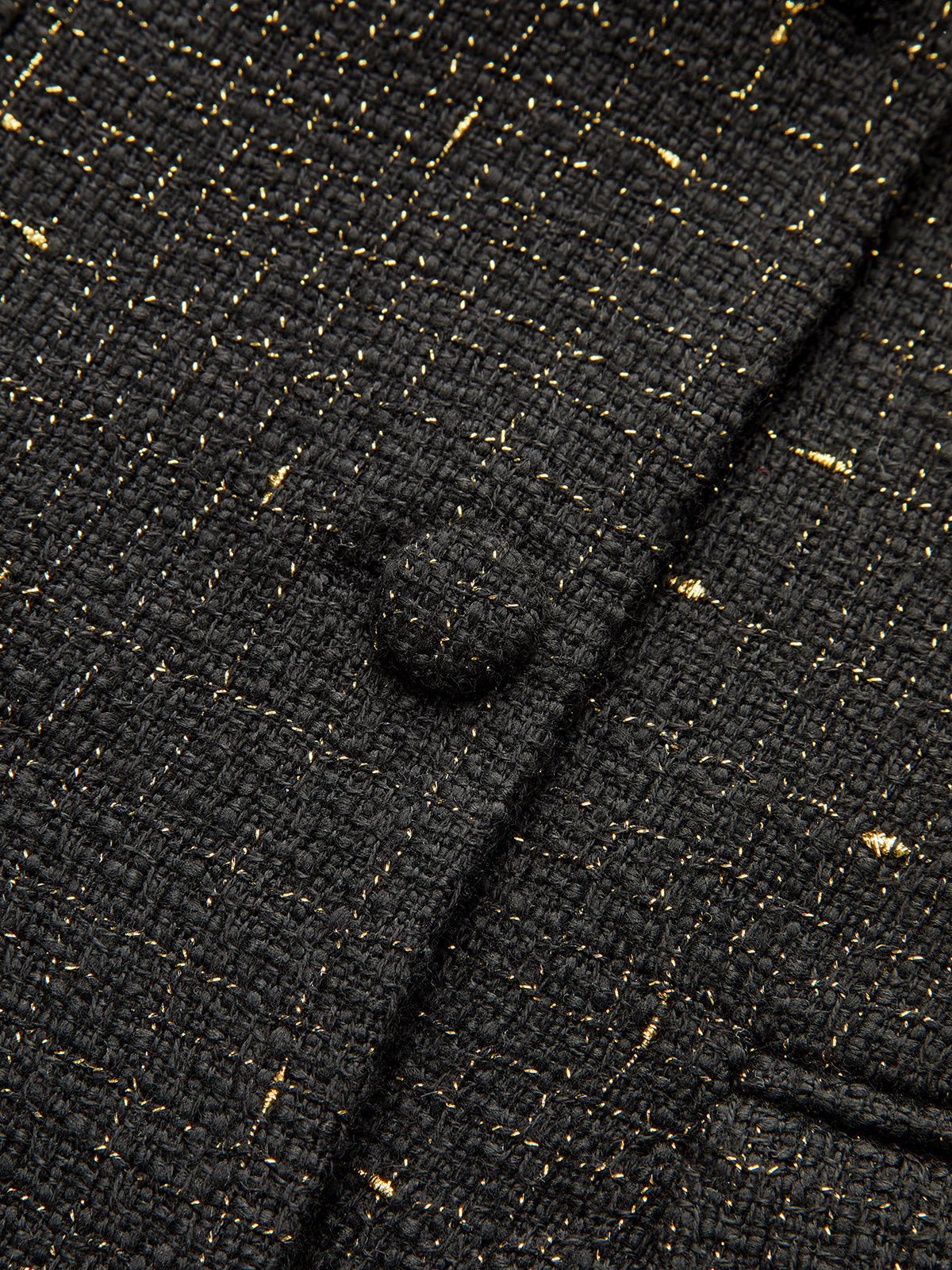 Tweed Kemerli Kolsuz Yelek