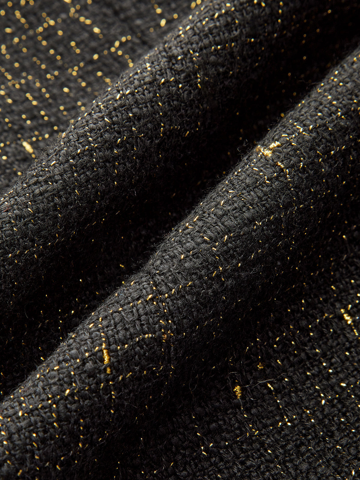 Tweed Kemerli Kolsuz Yelek