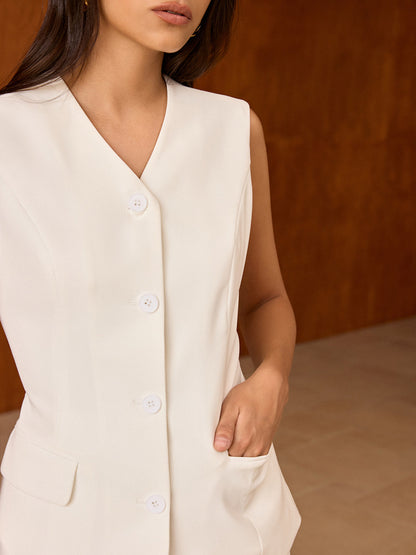 Kolsuz Ön Düğmeli Yelek