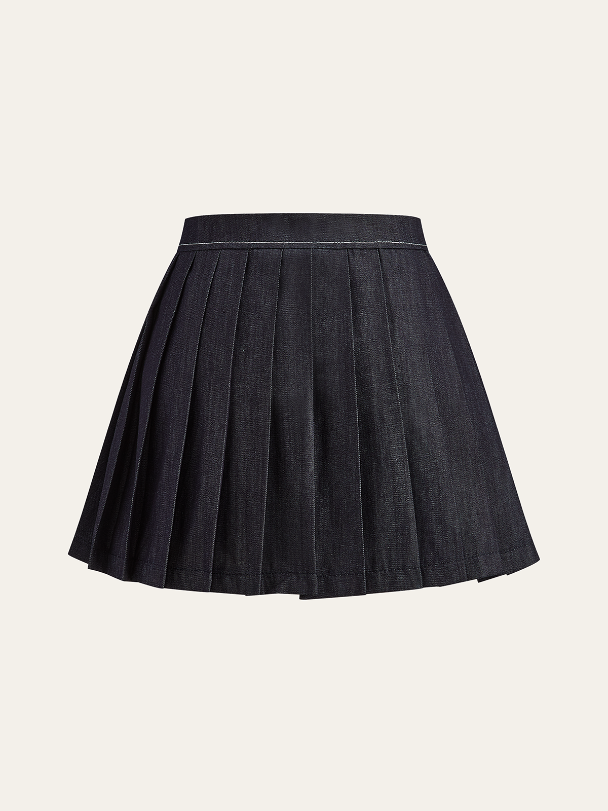 Fermuarlı Ön Ceket ve Pileli Mini Etek Takımı