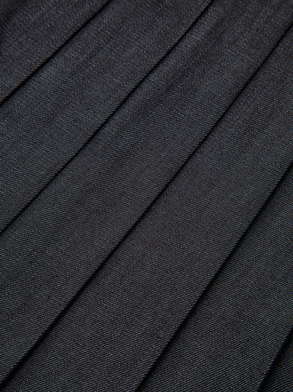 Fermuarlı Ön Ceket ve Pileli Mini Etek Takımı