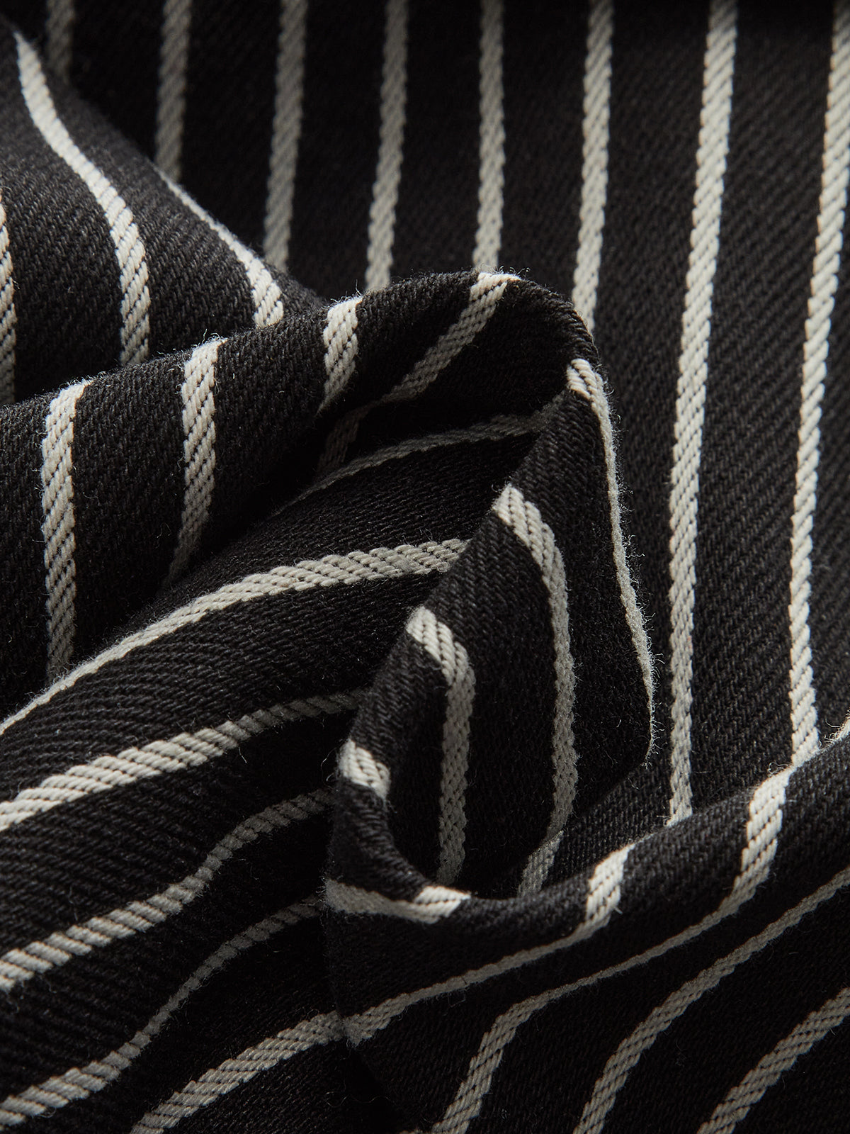 Pamuk Karışımlı Çizgili Kemerli Uzun Yelek