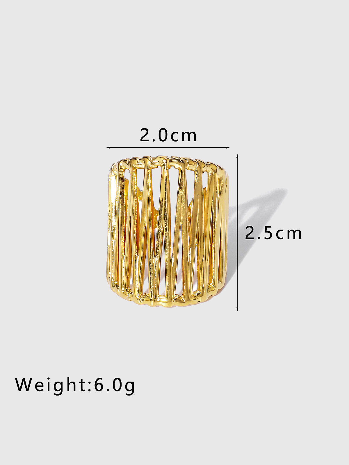 Altın Geometrik Kesimli Yüzük