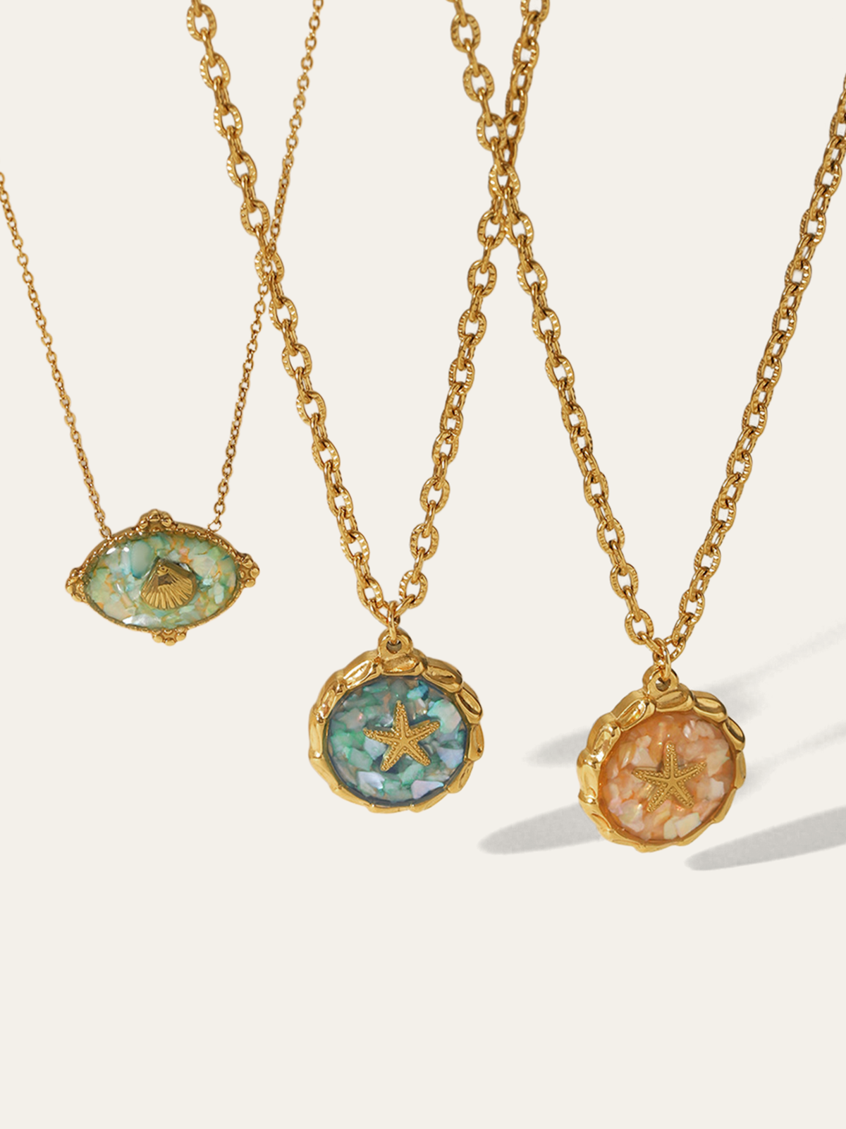 Altın Deniz Yıldızı Kolye