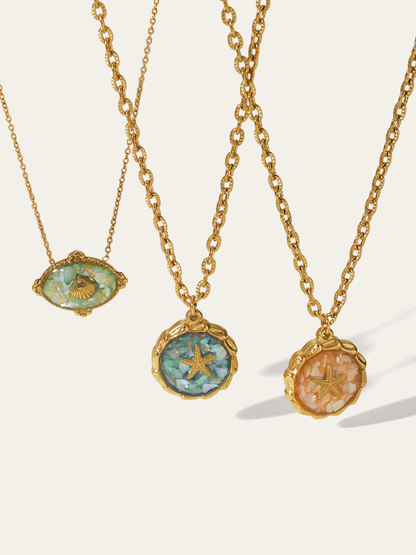 Altın Deniz Yıldızı Kolye