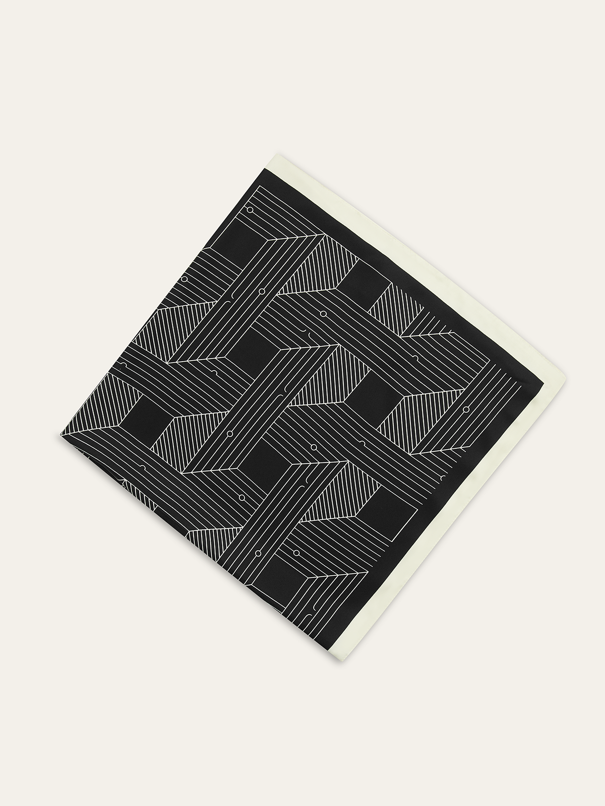 Geometrik Desenli Kare Atkı