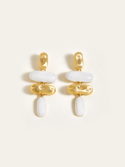 Oval Şekilli Damla Küpeler