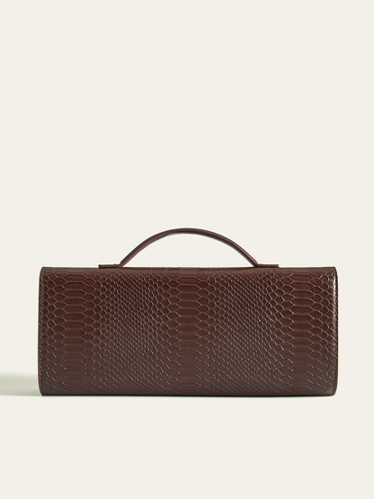 Timsah Kabartmalı PU Deri Çanta