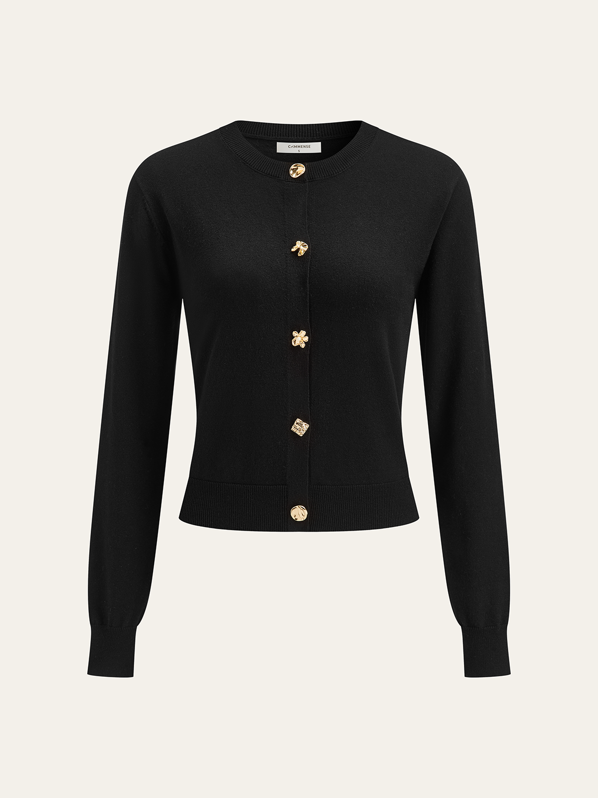 Yün Karışımlı Metal Düğmeli Hırka