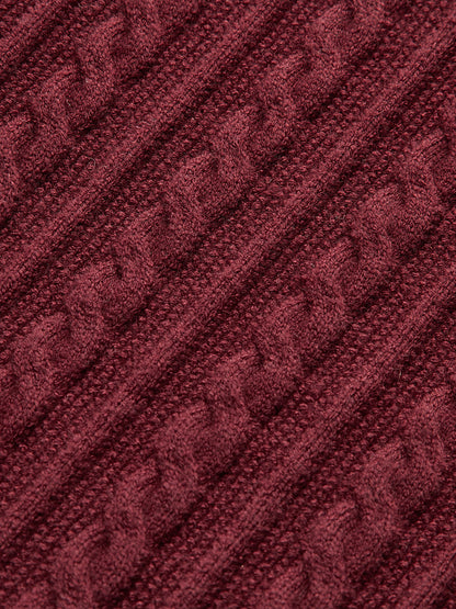 Metal Detaylı Kablo Örgü Hırka