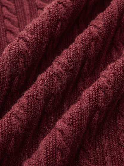 Metal Detaylı Kablo Örgü Hırka