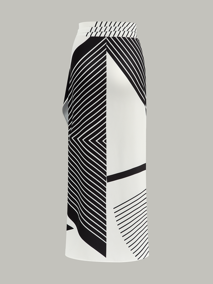 Kolsuz Üst ve Baskılı Etek Takımı