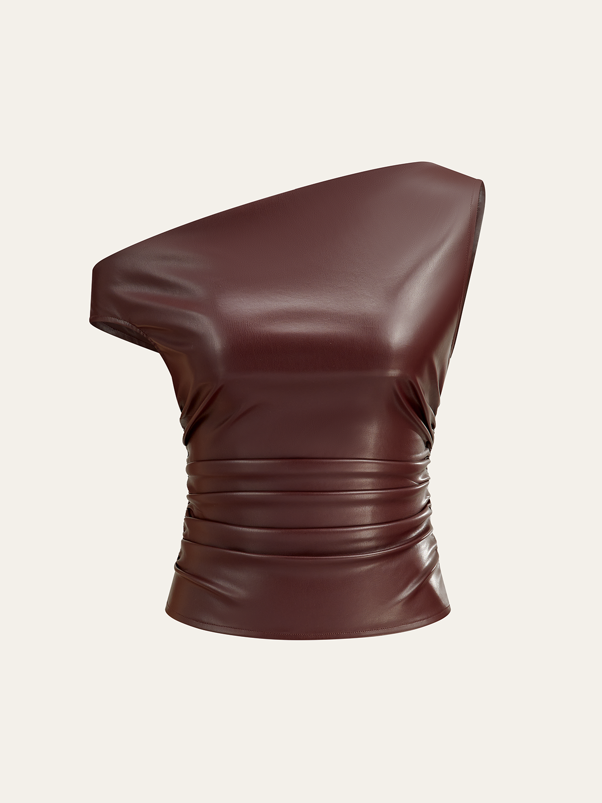 Tek Omuzlu PU Deri Atlet