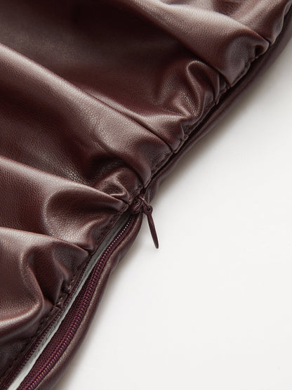 Tek Omuzlu PU Deri Atlet