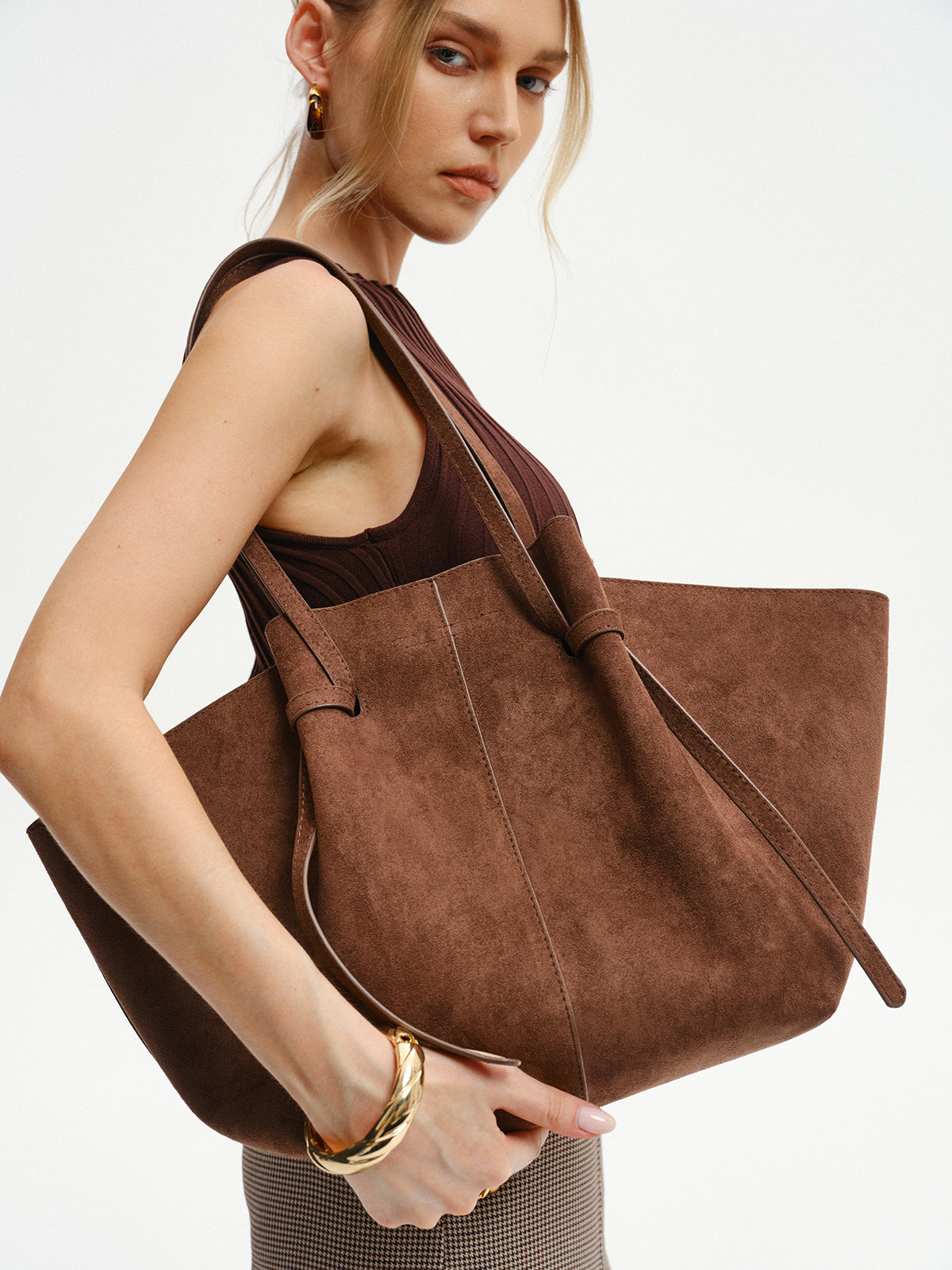 PU Büyük Kapasiteli Tote Çanta