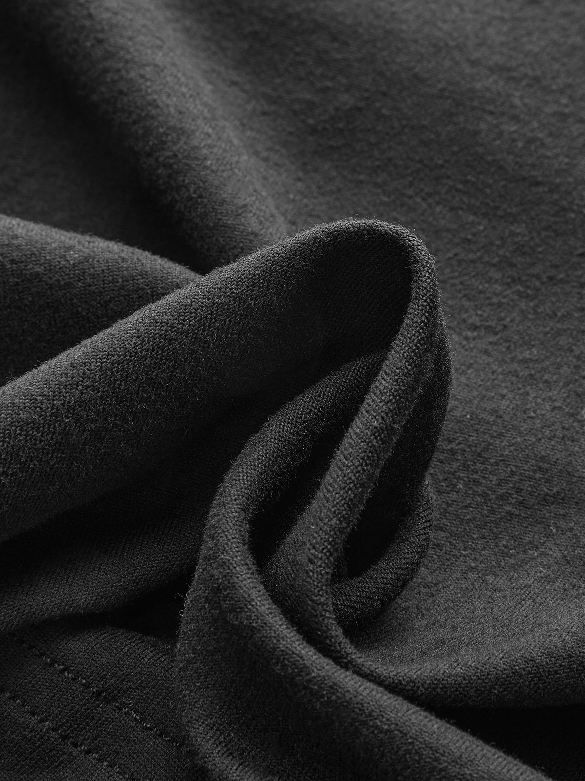 Suni Deri Panelli Örme Uzun Kollu Mini Elbise