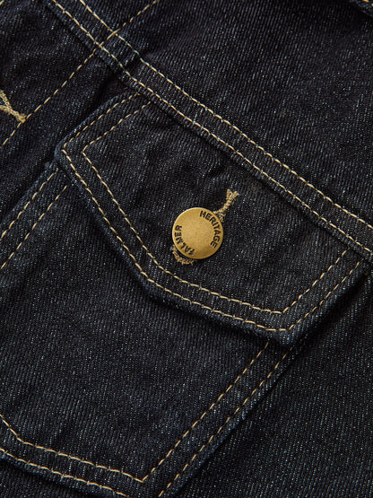 Metal Düğmeli Kot Ceket