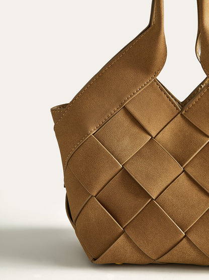 Dokuma PU Tote Çanta