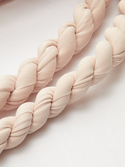 Örgülü Halat Kenarlı Büzgülü Askısız Elbise