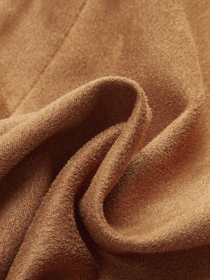 Süet Saçaklı Mini Etek