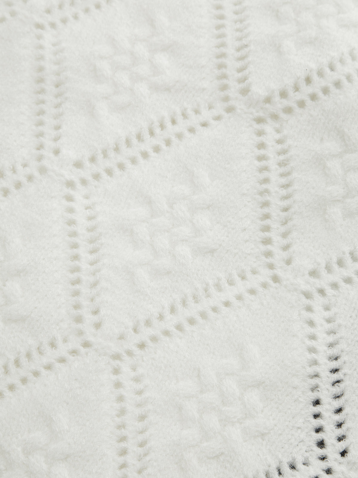 Kontrast Kenarlı Önü Bağcıklı Örgü Hırka