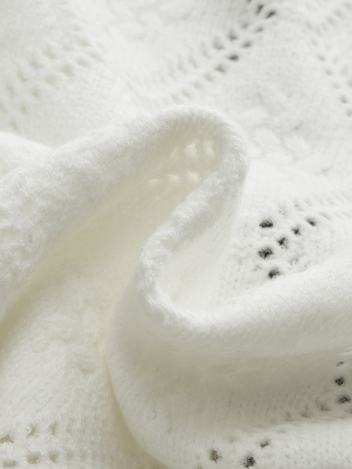 Kontrast Kenarlı Önü Bağcıklı Örgü Hırka