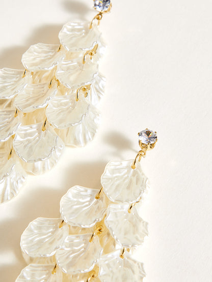 Kabuk Yaprağı Püskül Küpeler