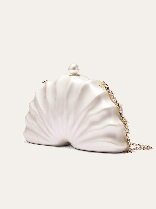Altın Zincir Askılı Akrilik Kabuk Çanta
