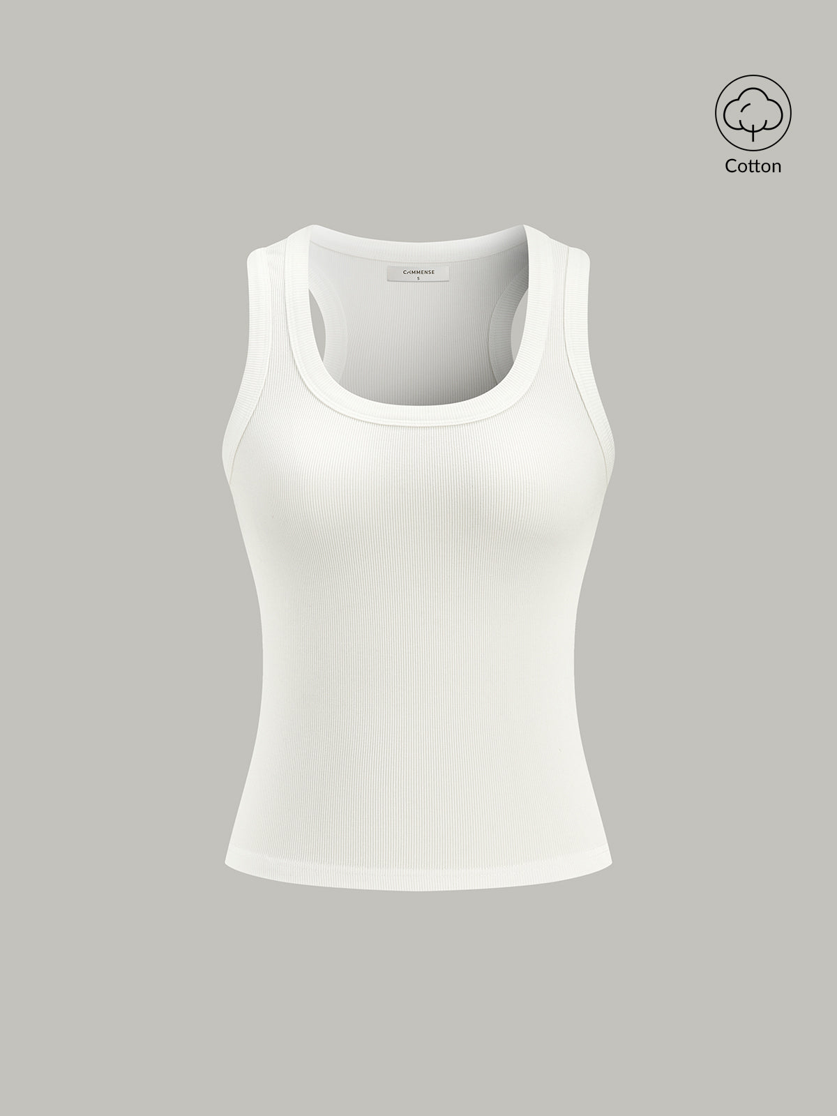 Kaburga Örgü Yuvarlak Yaka Atlet