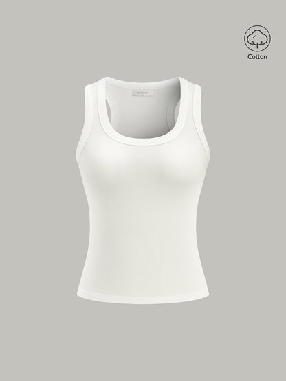 Kaburga Örgü Yuvarlak Yaka Atlet