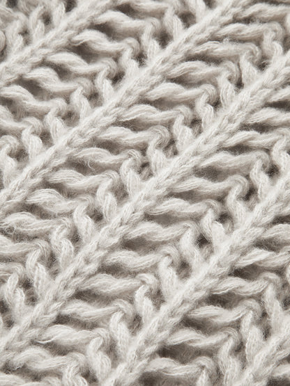 Metal Düğmeli Açık Örgü Yelek