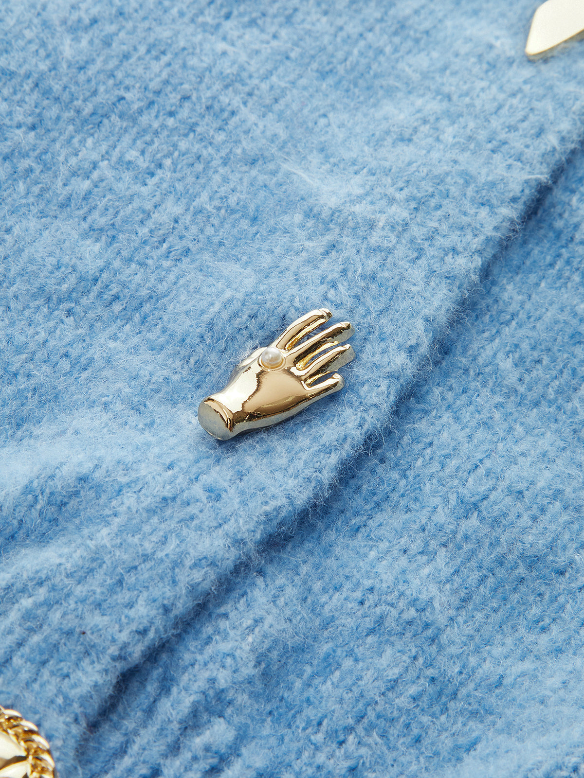 Metal Detaylı Örgü Hırka