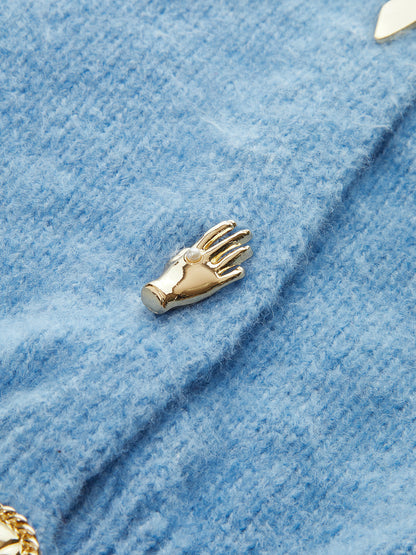 Metal Detaylı Örgü Hırka