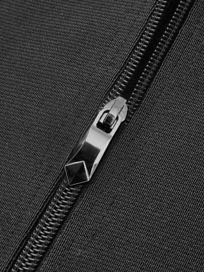 Kadife Şeritli Fermuarlı Korse