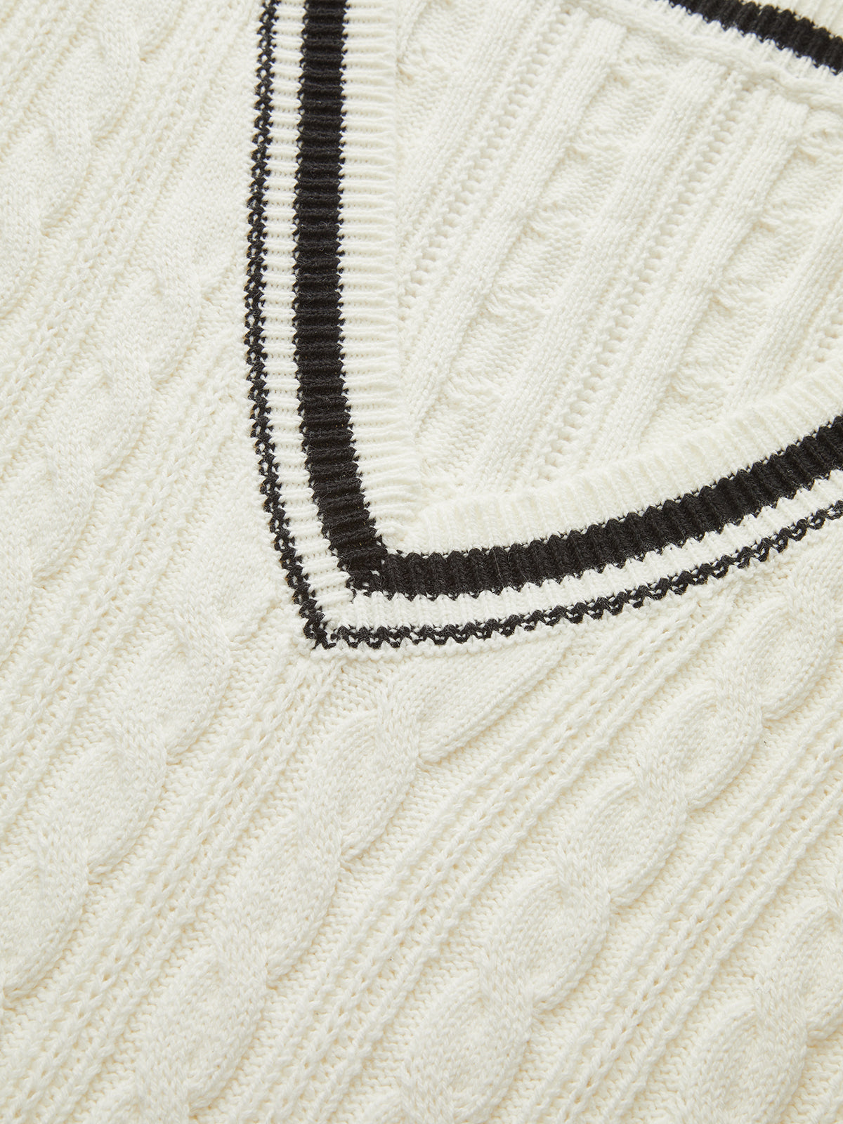 Kablo Örgülü Çizgili Kazak