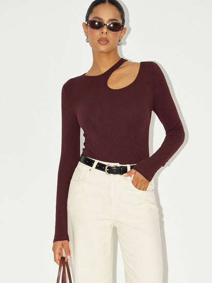 Uzun Kollu Kesikli Bodysuit