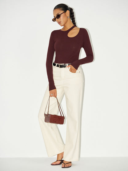 Uzun Kollu Kesikli Bodysuit