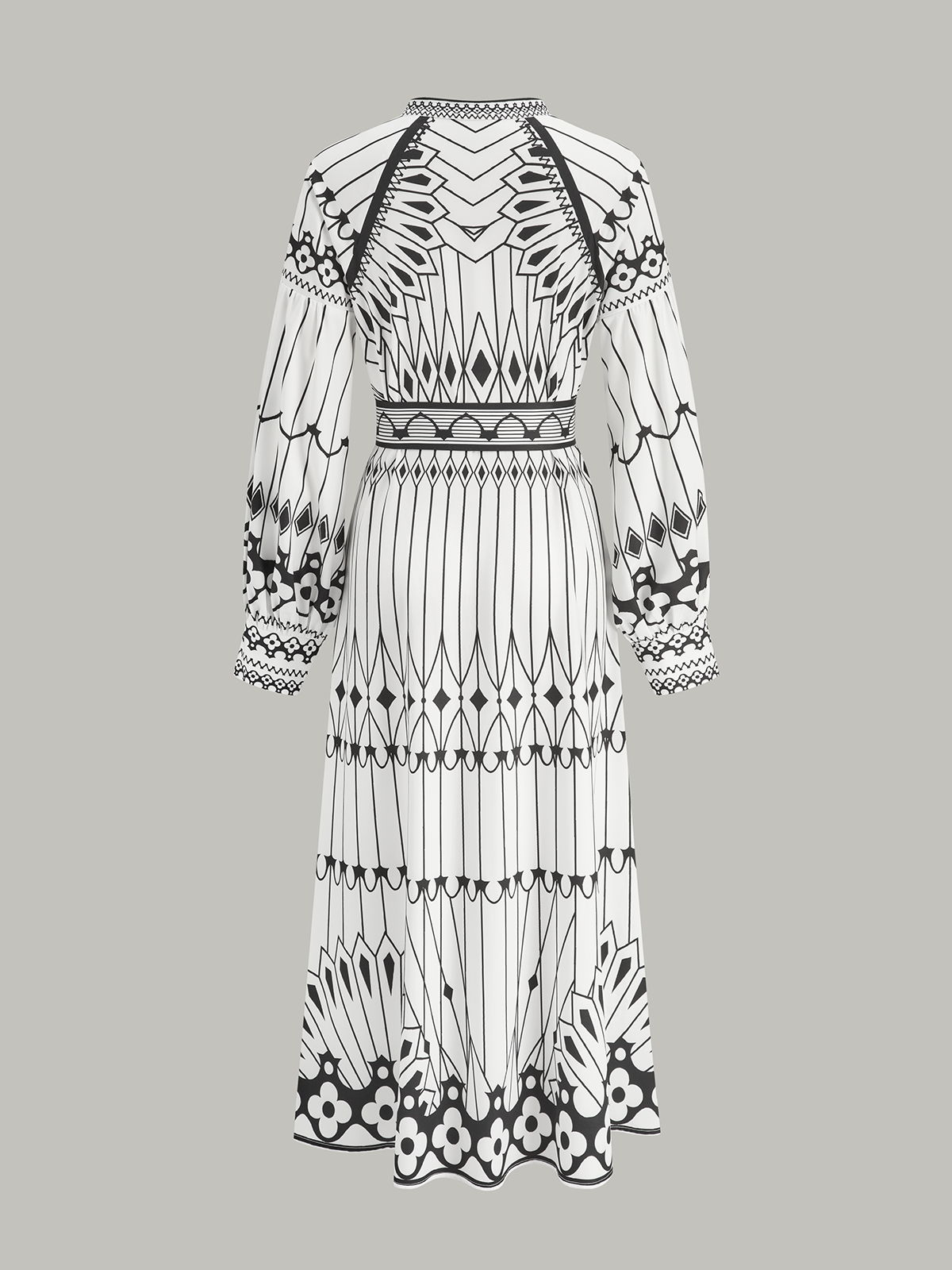 Bohem Dik Yaka Yırtık Elbise