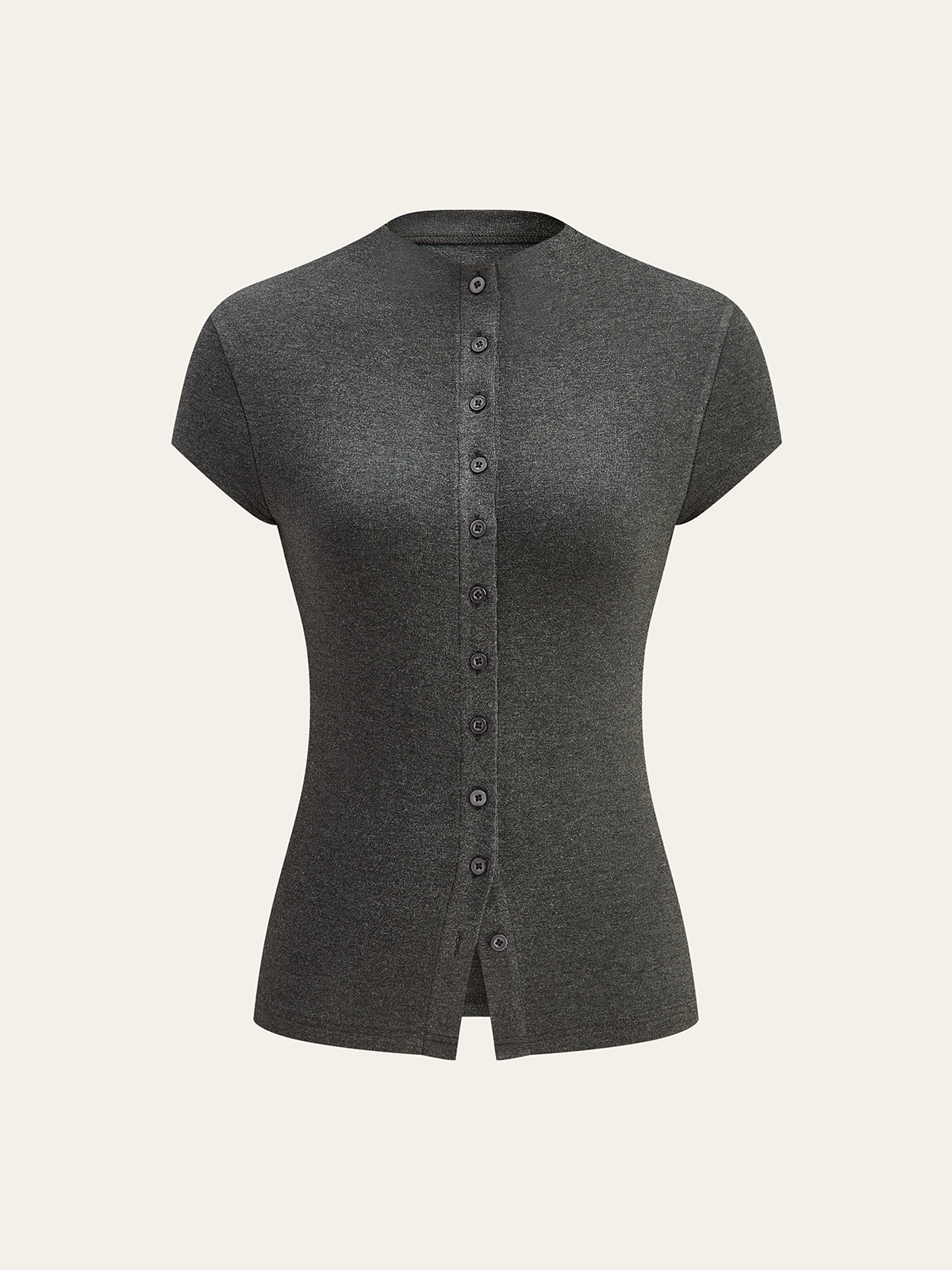 Balıkçı Yaka Kısa Kollu Düğmeli Tişört