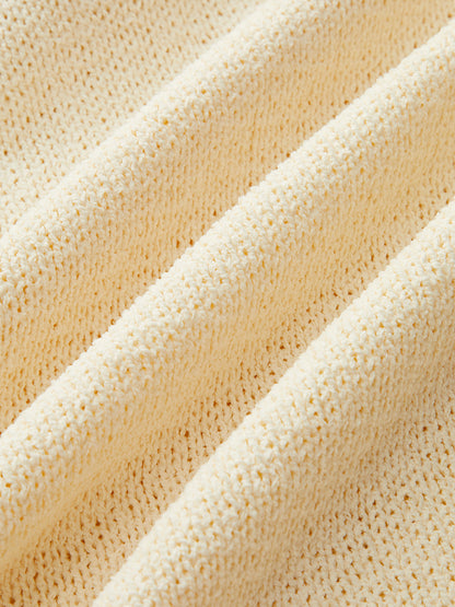 Örgülü Halat Askılı Saçaklı Etek Ucu Kazak Elbise