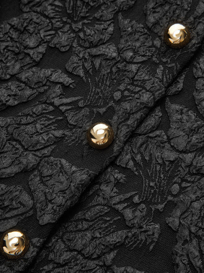 Dokulu Puf Kollu Peplum Bluz