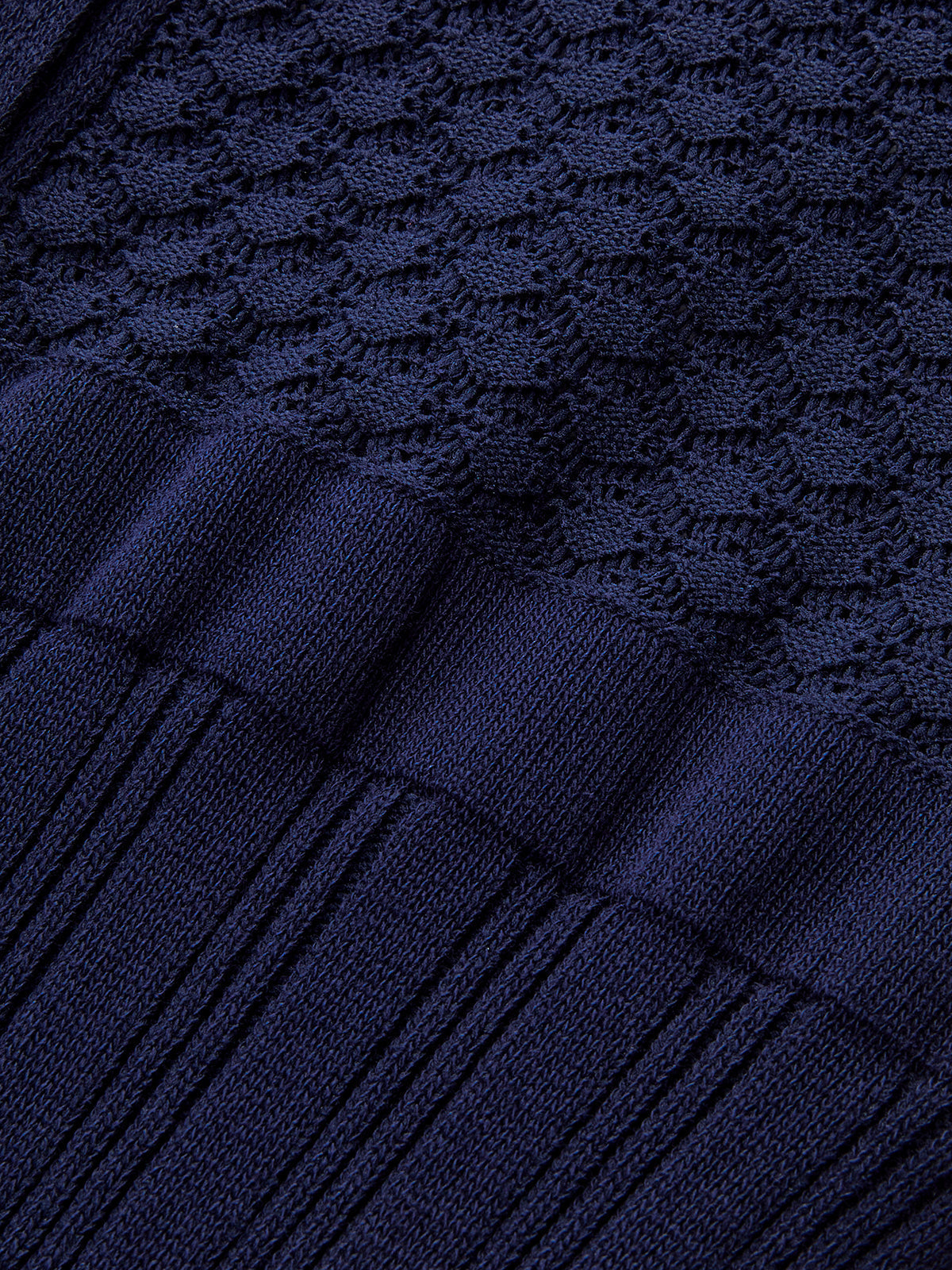 Önü Düğmeli Şeffaf Örgü Uzun Elbise