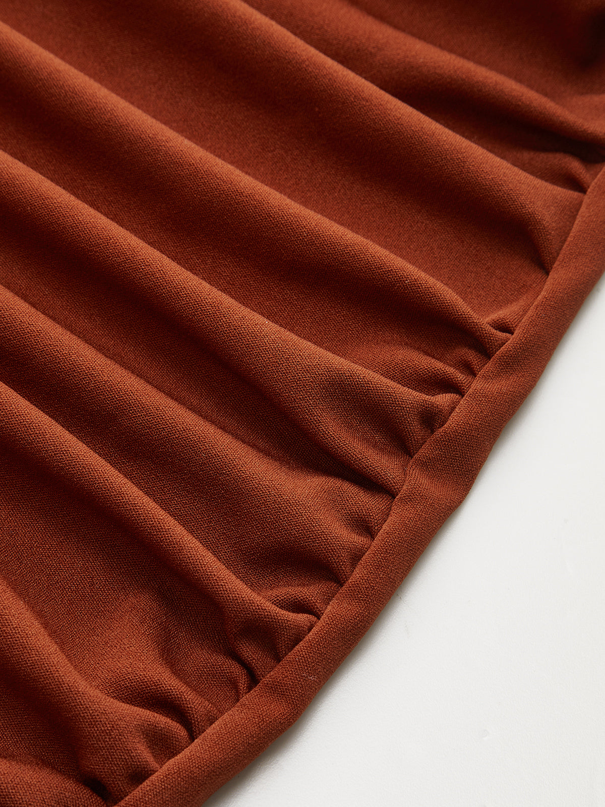 Büzgülü Uzun Kollu Dar Elbise