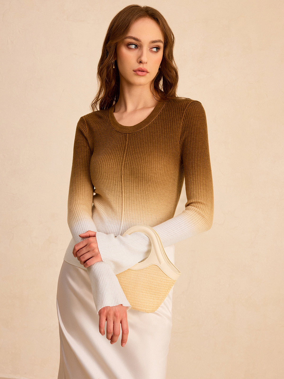 Ombre İnce Örgü Üst